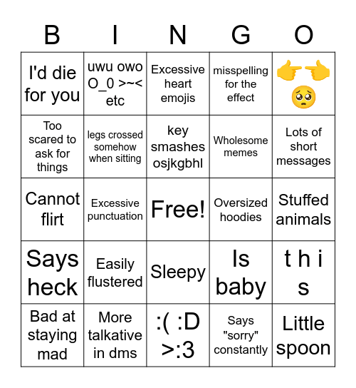 BOTTOM Bingo Card