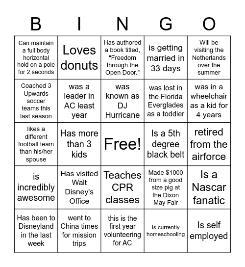 Adventure Crew or Adventure Clueless Bingo Card