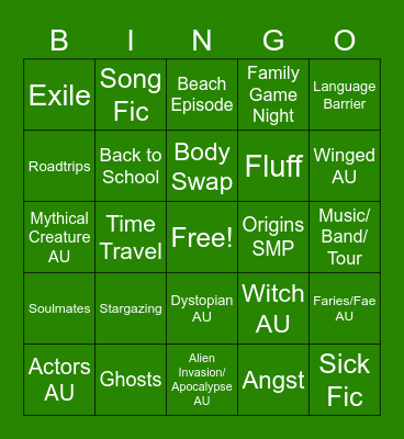 SBI Summer Bingo! Bingo Card