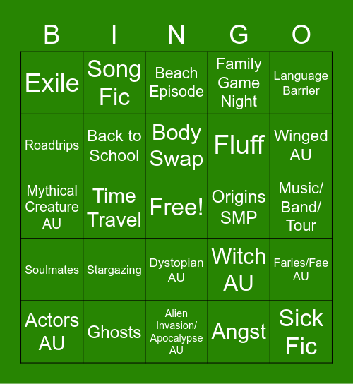 SBI Summer Bingo! Bingo Card