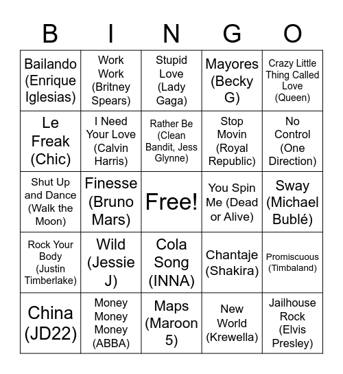 Bingo "Será que tem meet esse mês?" Bingo Card