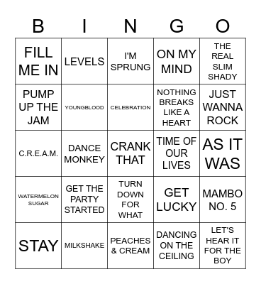 TACO THURSDAY Bingo Card