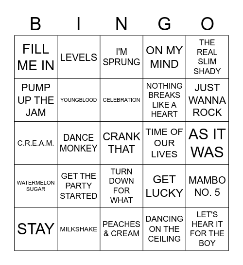 TACO THURSDAY Bingo Card