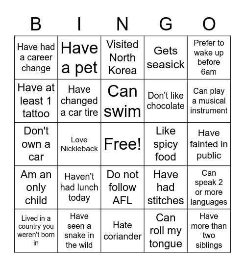 Unity Hour Bingo! Bingo Card