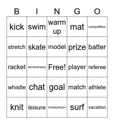 s6 Bingo Card