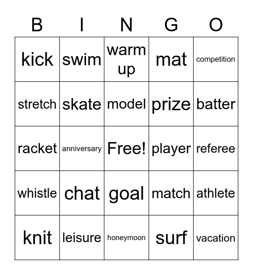s6 Bingo Card