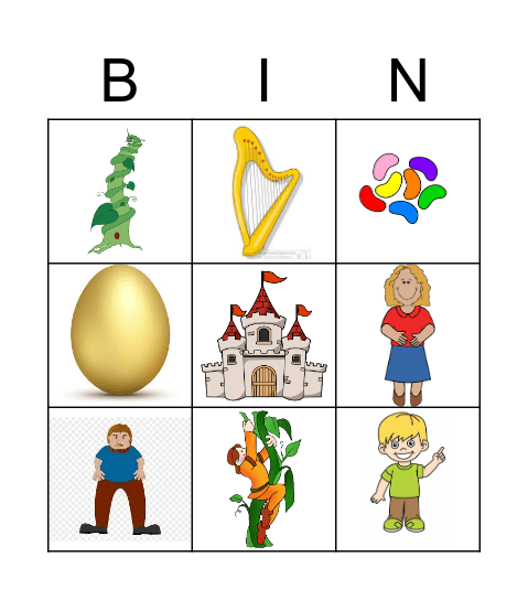 Jeaic agus an Gás Pónaire Bingo Card