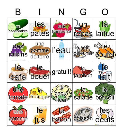LA NORRITURE Bingo Card