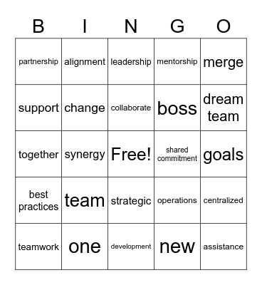 Dream Team Bingo Card