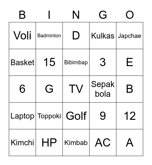 nneenoi's Bingo Card