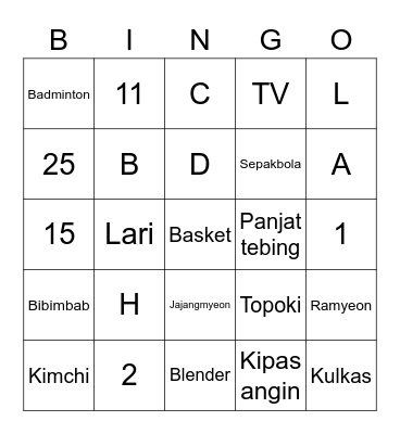 nctyoutaa Bingo Card