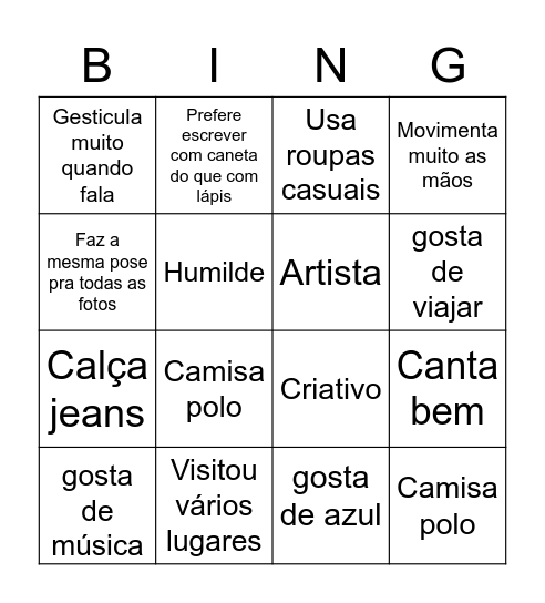 Bingo Manoel gomes Bingo Card