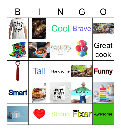 Fathers Day Bingo Card