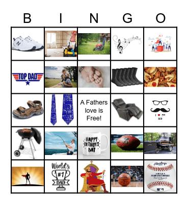 Happy Father's Day Bingo Card