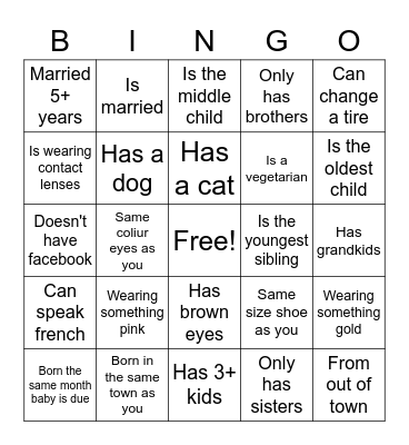 Maranda baby shower Bingo Card
