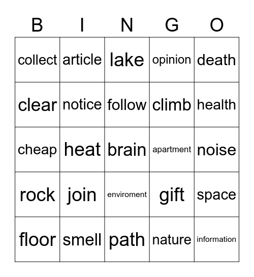 Bingo Card