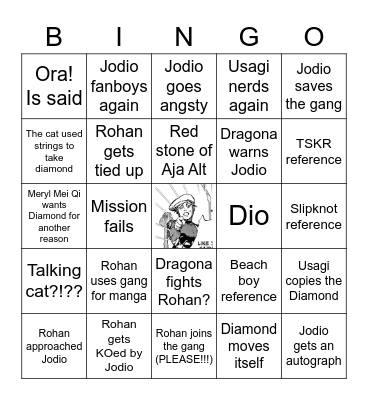 Chapter 5 JoJoLands Bingo Card