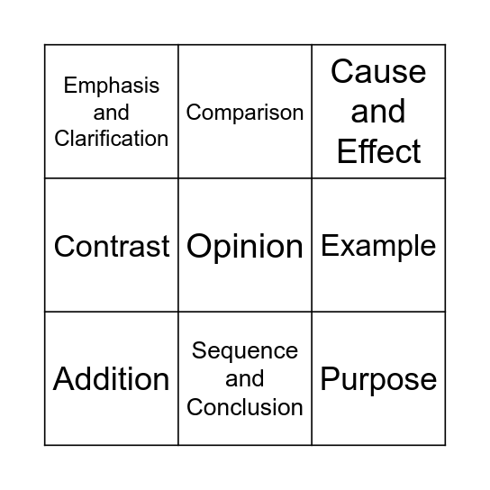 Connector Bingo! Bingo Card