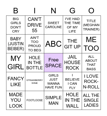 ELITE'S MUSICAL BINGO Card