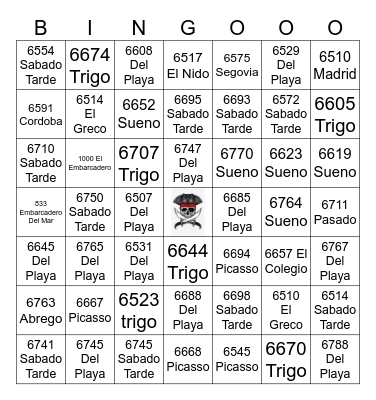Turnover 2023 Bingo Card