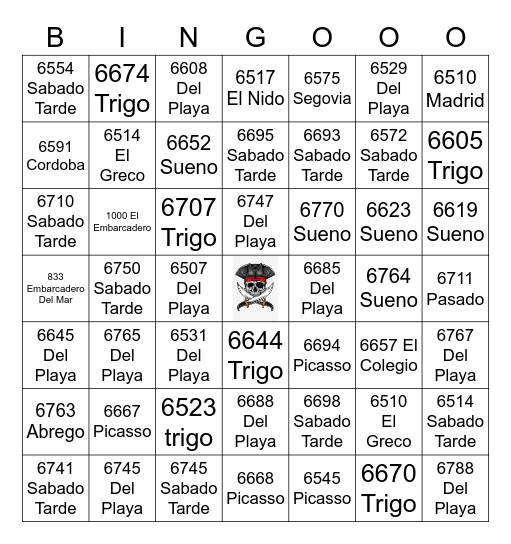 Turnover 2023 Bingo Card