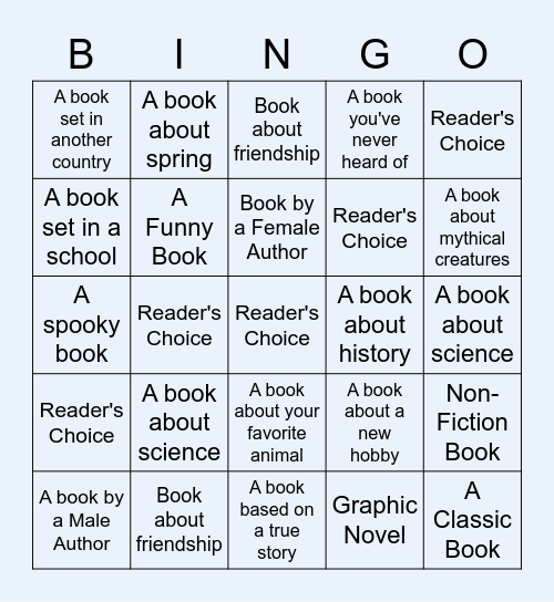 Myon Bingo (3rd - 5th) Bingo Card