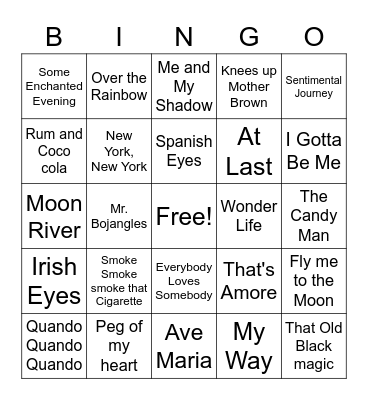 Music Bingo May 2023 Bingo Card