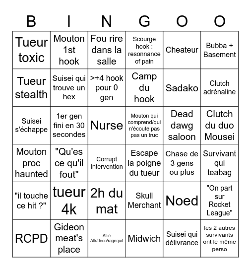 Mousei Bingo Card
