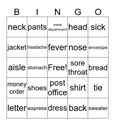 Review Bingo Card