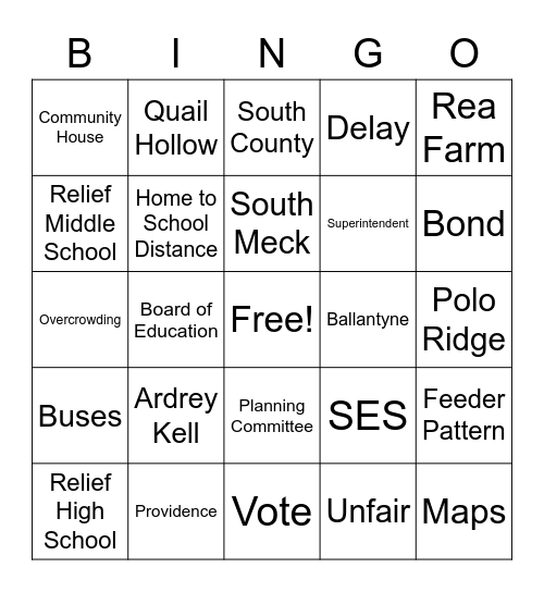 CMS Boundary Bingo Card