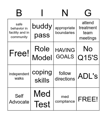 COMMUNITY INTEGRATION Bingo Card