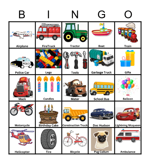 Madhav's Birthday Bingo Card