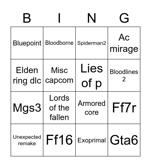 May24 PS showcase Bingo Card