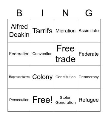 HASS Bingo Card