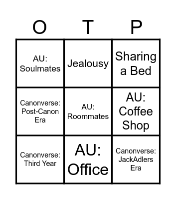 Kagehina Trope Bingo Card