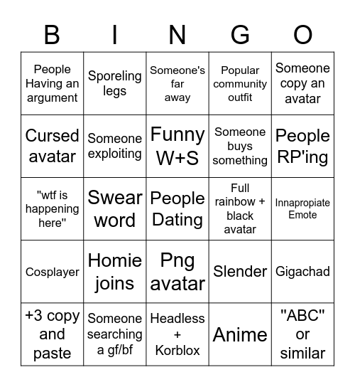 Catalog Creator Bingo? Bingo Card