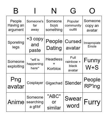 Catalog Creator Bingo? Bingo Card