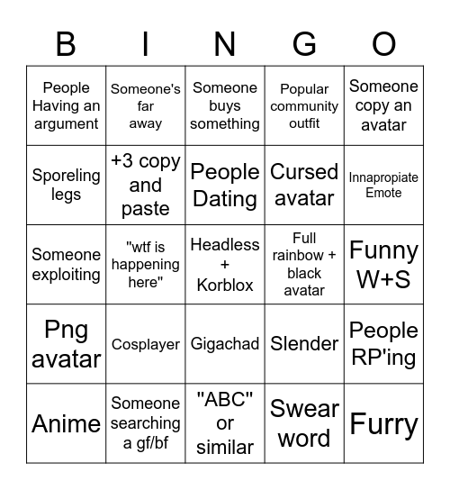 Catalog Creator Bingo? Bingo Card