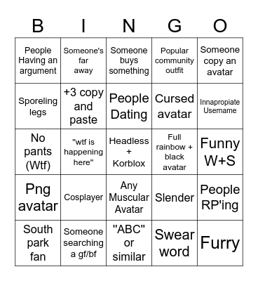 Catalog Creator Bingo? Bingo Card