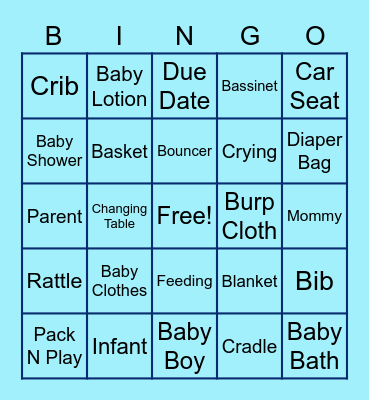 Baby Bingo Card