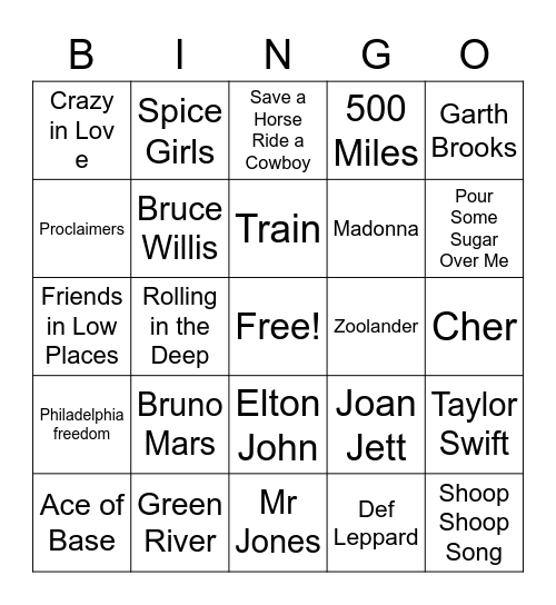 Game 9 May 2023 Bingo Card