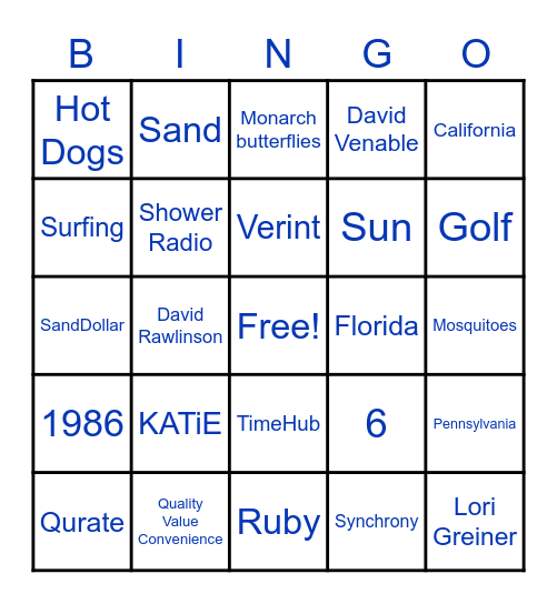 Quarterly Connector Bingo! Bingo Card