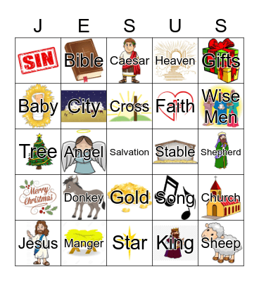 Jesus Birth Bingo Card