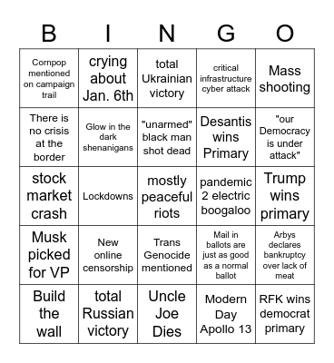 2024 bingo Card