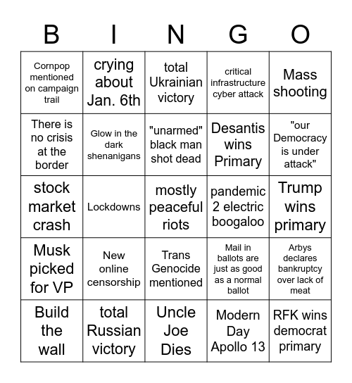 2024 Bingo Card