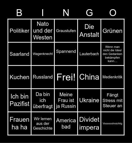 Björn Bingo Card