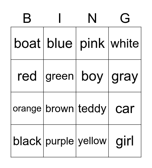 BINGO Card
