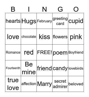 Valentine's Day! Bingo Card