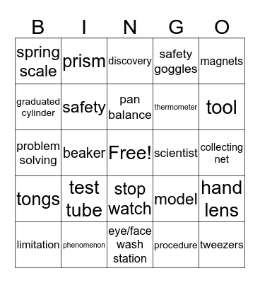 TOOLS Bingo Card