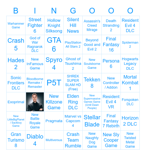 PlayStation Showcase Bingo Card